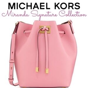 Michael Kors MK Miranda Oleander Drawstring Bag